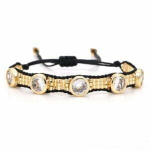 Pulsera Dorada con Puntos de Luz